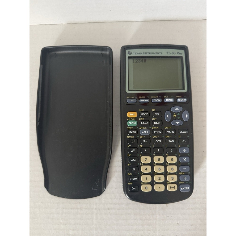 Texas Instruments TI 83 Plus Graphing Calculator - Tested W/ Cover